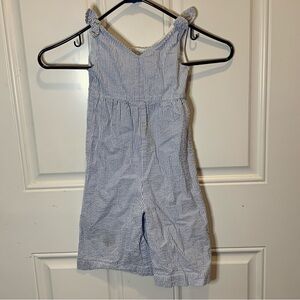Hope & Henry Adorable Pinstripe Romper Bow Tie Shoulders Size 2T